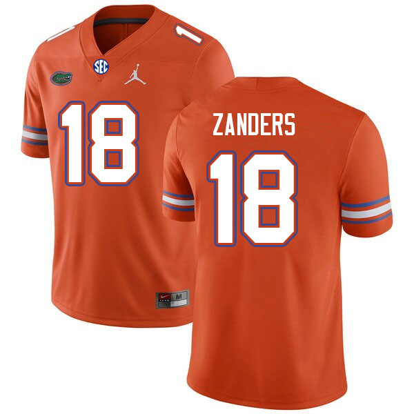 Men #18 Dante Zanders Florida Gators College Football Jerseys Sale-Orange